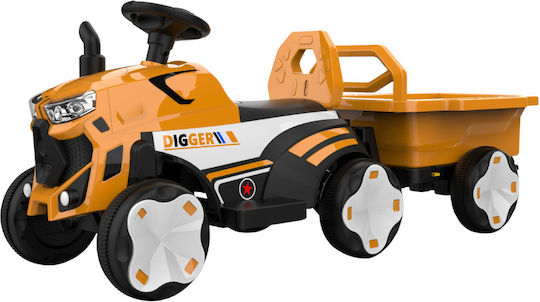 Kinderfahrzeuge mit Traktor-Design Elektrisch mit Anhänger 6 Volt Gelb für 5+ Jahre