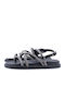 Flache Sandalen für Damen in Schwarz Farbe