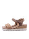 Damenplattformen Tabac Braun
