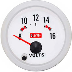 Auto Gauge Αναλογικό Όργανο Βολτόμετρο Αυτοκινήτου 58mm για τοποθέτηση στο Ταμπλό