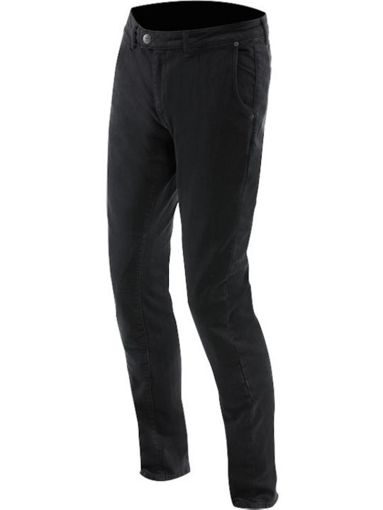 Dainese Chinos Tapered Ανδρικό Παντελόνι Μηχανής Βαμβακερό 4 Εποχών Μαύρο