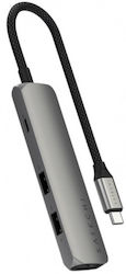 Satechi 4-in-1 Slim Multiport Adapter USB-C Докинг станция с HDMI 4K PD