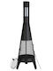 Vevor 20 In Chiminea Outdoor Wood Burning Firepit Grill Mesh & Chimney Coat