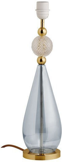 Table Lamp Base 1xE27 Blown Glass Sphere Crystal Checkered 47cm Gold Metal Smykke Ebb&flow Ba101159 Sky Blue Mint
