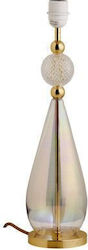 Corp Lampa de Masă 1xE27 Sferă din Sticlă Suflată Cristal Caroiat 47cm Metal Auriu Smykke Ebb&flow Ba101155 Multicolor