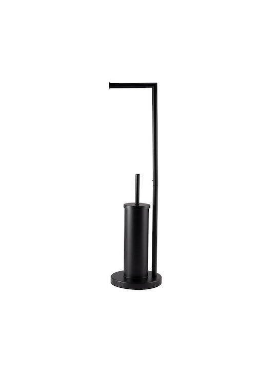Eurocasa Metal Toilet Brush Holder with Toilet Paper Holder Stainless Steel 26x16x76 Cm Eurocasa