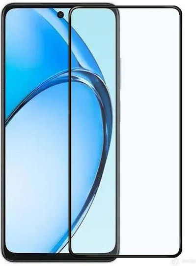 Techwave 5D 0.3мм Пълно лепило Закалено стъкло за цялото лице Черен (Oppo A60)