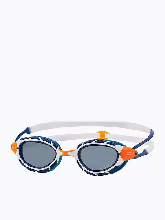 Очила за плуване Zoggs Predator Polarized синьо бяло поляризирано дим размер стандартен