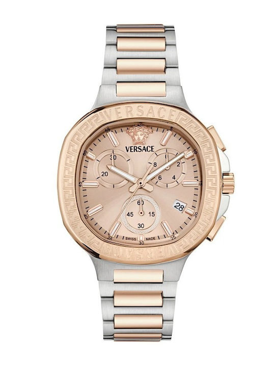 Versace Women's Watch Chronograph with Silver Metal Bracelet
