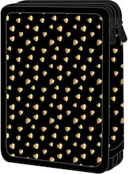 Must Team Double Filled Pencil Case 15x5x21 Butterfly Hearts