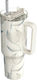 Quokka Handled Tumbler Thermos Bottle Stainless Steel BPA Free 1.2lt Cotton With Straw And Handle