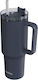 Quokka Handled Tumbler Stainless Steel BPA Free 1.2L Black with Straw and Handle