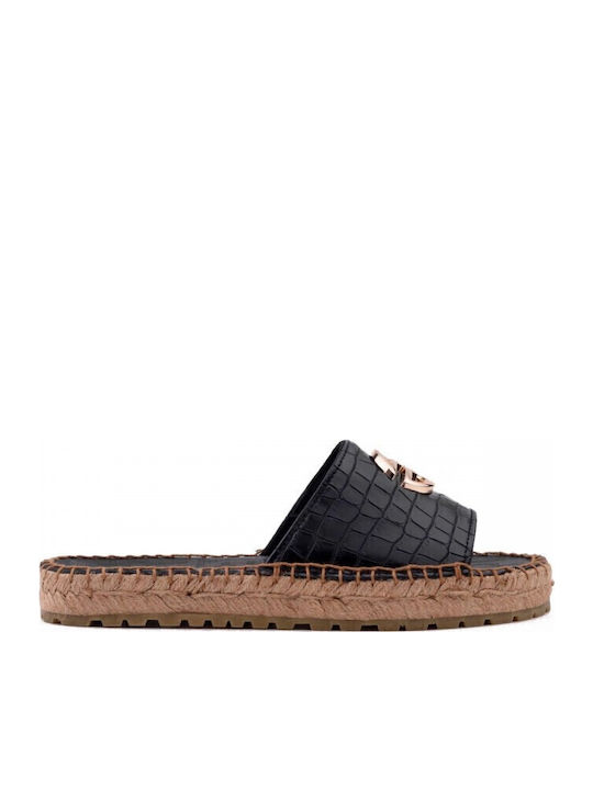 Collie Cocco Γυναικεία Σανδάλια Flatforms Μαύρα