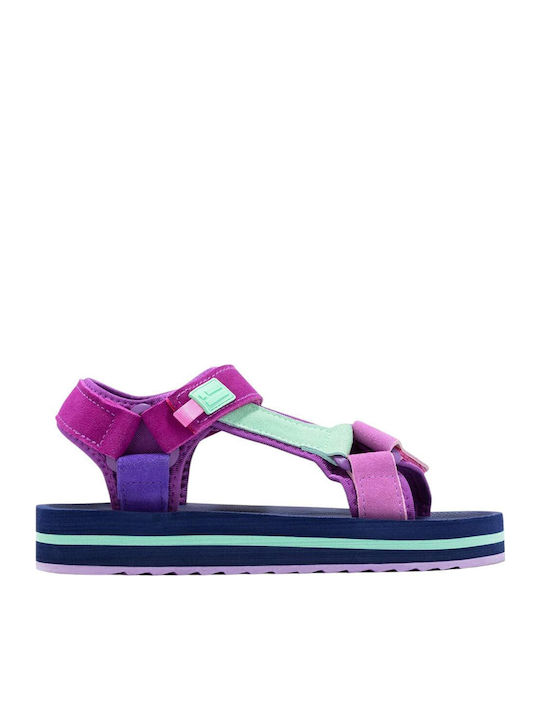 Women's Flat Sandals in Purple Color