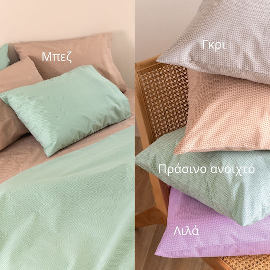Palamaiki Totem Σετ Σεντόνια Υπέρδιπλα με Λάστιχο 170x200+32εκ. Lilac (4τμχ)