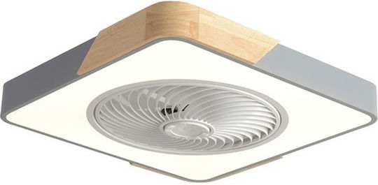 Eurolamp Closed Type (Ceiling Light) 50cm With Gray Light With Wood