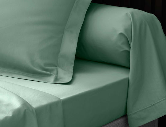 Douceur d'Intérieur Cearșaf Single cu Elastic 90x190cm. Percaline Lime Green