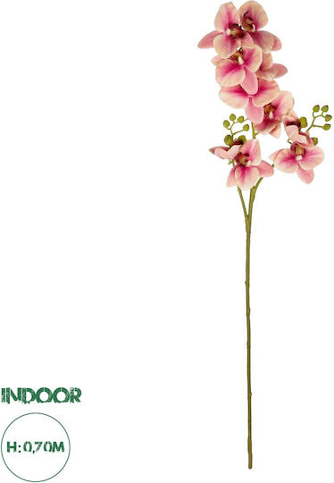 Globostar Künstlicher Dekorativer Champagner-Orchideen-Zweig H70cm