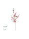 Globostar Artificial Garden Chinese Red Plum Blossom Branch 21459 Artificial Decorative Red Cherry Branch Y113cm