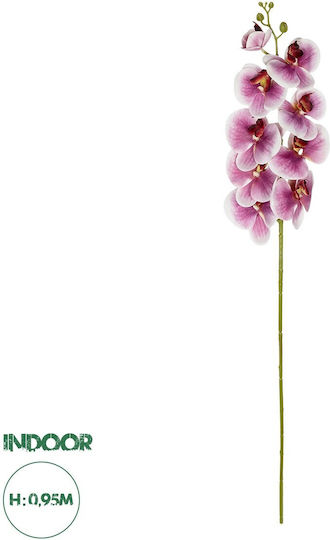Globostar Artificial Decorative Pink Orchid Branch 21407 Y95cm
