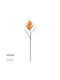 Globostar Artificial Decorative Branch Orange Bird of Paradise Y85cm