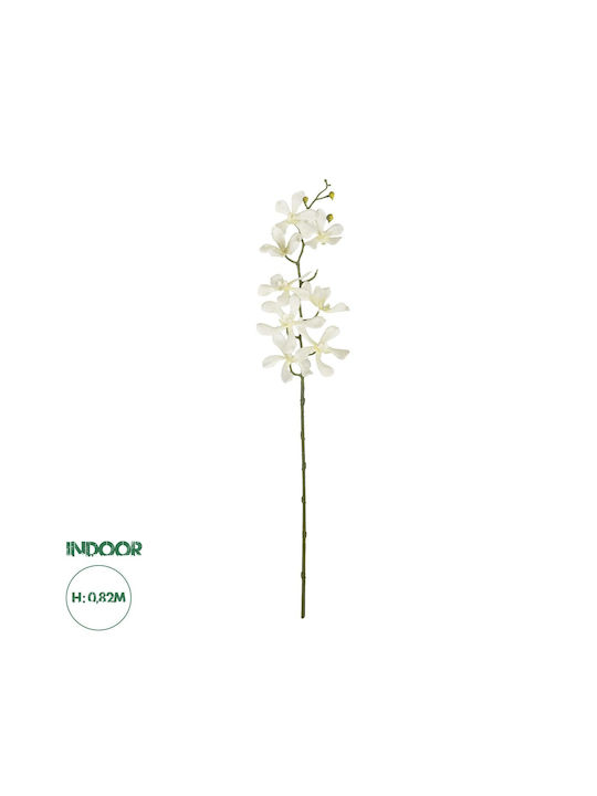Globostar Ramură Decorativă Artificială Orhidee Albă Y82cm 21409