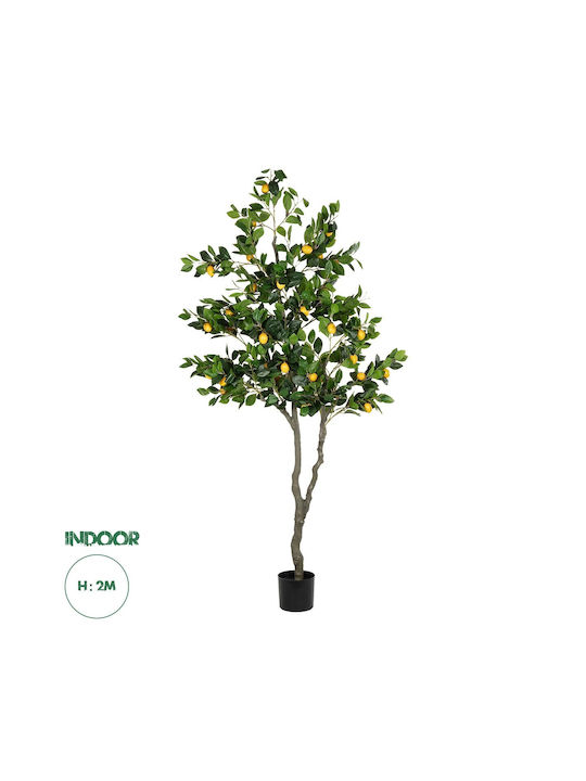 Globostar Arbore de Lămâi Artificial 21106 Arbore de Lămâi Decorativ Artificial H200cm