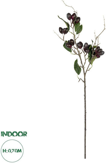 Globostar Artificial Garden Olive Fruit Branch 21447 Τεχνητό Διακοσμητικό Κλαδί Ελίας Y70cm