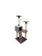 Pet Interest Double Tower Playground Stâlp pentru zgâriat pisici Copaci pentru pisici Bej tavan 53x53x130cm