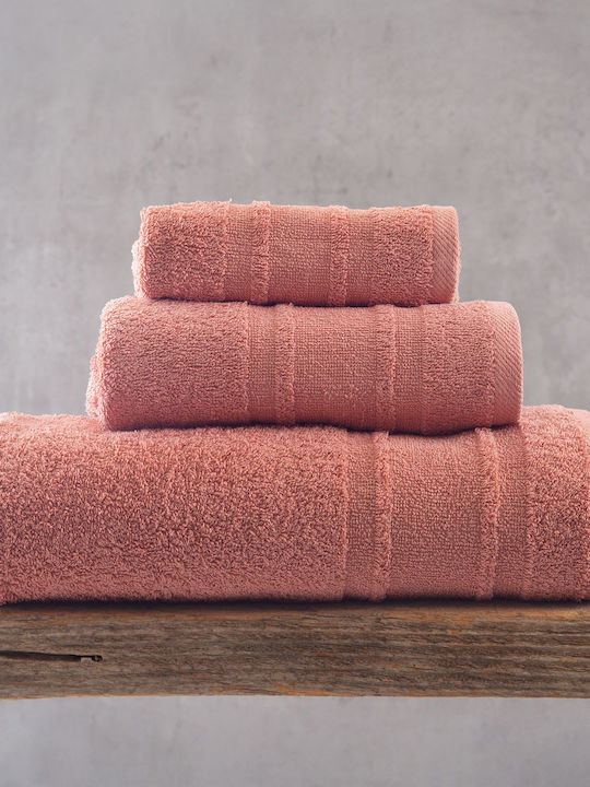 Rythmos Bath Towel Laura 100x150cm Terracotta W...