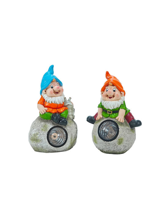 General Trade Lumină decorativă solară LED pitic Gnome General Trade 38 cm verde-portocaliu
