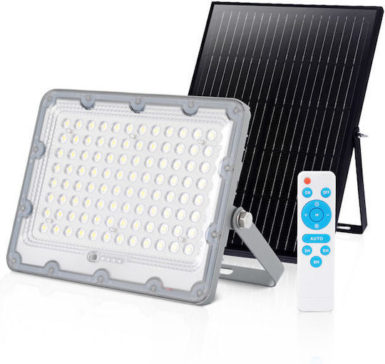 Evivak Στεγανός Ηλιακός Προβολέας LED 100W Ψυχρό Λευκό 6000K IP66