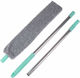 Flexible Dust Wiper Set Siks Microfiber Cloth Extendable Handle Flat Base 136 Cm