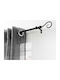 Douceur d'Intérieur Extendable Metallic Curtain Pole Arabesque Single Φ19mm 210-120cm Black