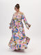 Summer Maxi Wrap Printed Dress