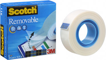 Repositionable General Purpose Tape 3m Scotch 19 Mm X 33 M 8111933 Mmm8111933