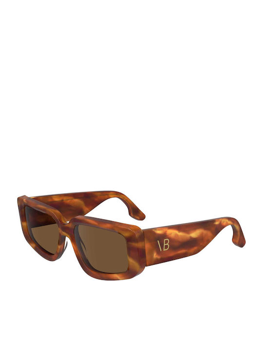 Victoria Beckham Damen Sonnenbrille mit Braun Kunststoff Gestell und Braun Linse