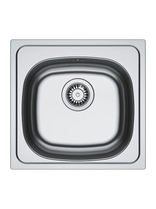 Franke Spark Skn 610-37 Ένθετος Νεροχύτης Inox Σατινέ Μ45.5xΠ43.5cm Ασημί