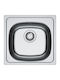 Franke Spark Skn 610-37 Ένθετος Νεροχύτης Inox Σατινέ Μ45.5xΠ43.5cm Ασημί
