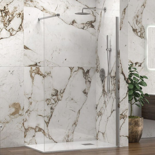 Karag Walkin 1 Σταθερό Πλαϊνό Ντουζιέρας 110x200cm Clear Glass Chrome Karag Walkin 1 Σταθερό Πλαϊνό Ντουζιέρας 110x200cm Clear Glass Chrome