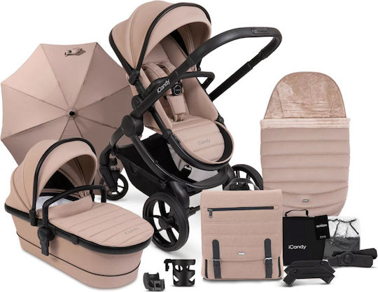 Peach 7 Adjustable 3 in 1 Baby Stroller Suitable for Newborn Cookie 12.9kg IC2808