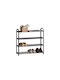Plastic Shoe Organizer Black 62x20x62cm