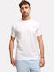 Herrenblusen Kurzarm T-Shirt Weiß