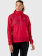 Women's for Hiking Short Puffer Softshell Jacket Waterproof and Windproof for Winter with Hood Geranium