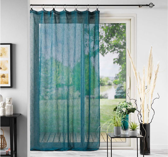 Douceur d'Intérieur Κουρτίνα με Τρουκς Μπλε 140x240εκ.