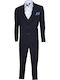 Men's Suit with Vest Regular Fit Blue