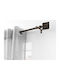 Douceur d'Intérieur Extendable Metallic Curtain Pole Tempo Single Diameter 19mm Length 210-120cm Black/Gold