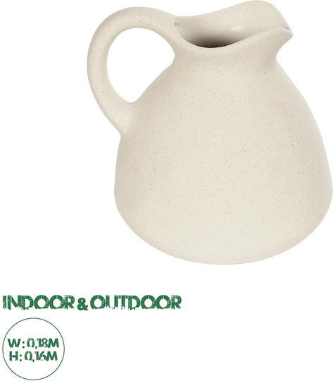 Globostar Artificial Garden Horizon 21505 Διακοσμητικό Κεραμικό Βάζo Μπέζ Φ18 X Υ16 Cm