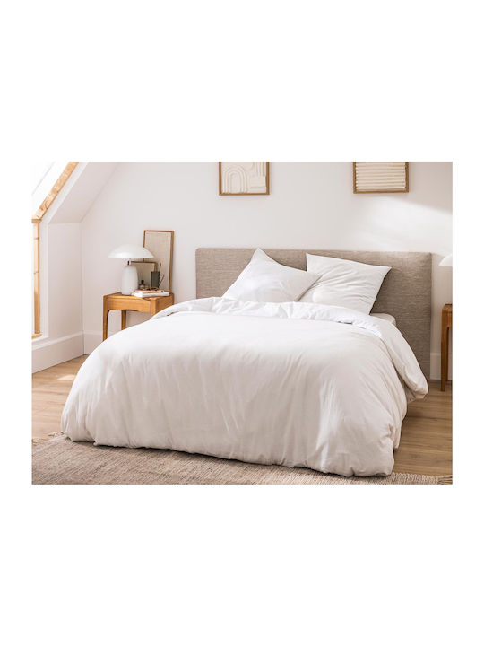 Douceur d'Intérieur Duvet Cover Set Cotton Queen with 2 Pillowcases 240x260 Meline White