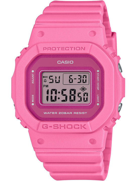 Casio G-shock Digital Damen Uhr mit Rosa Kautschukarmband